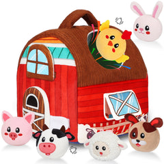 Avesa Baby Toys soft barn animals for tactile play and focus