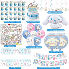 AVONO Cinnamoroll tablecloth creates a themed dining area