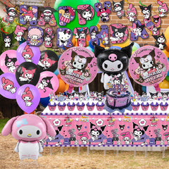 AVONO Kuromi cupcake toppers decorate treats playfully.