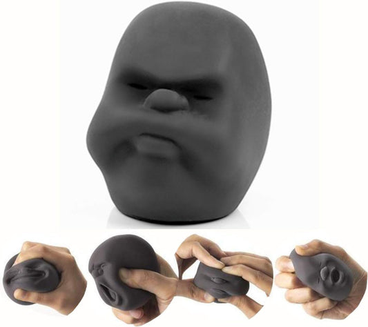AWANGLUO funny face ball front view, compact fidget for focus and stress relief