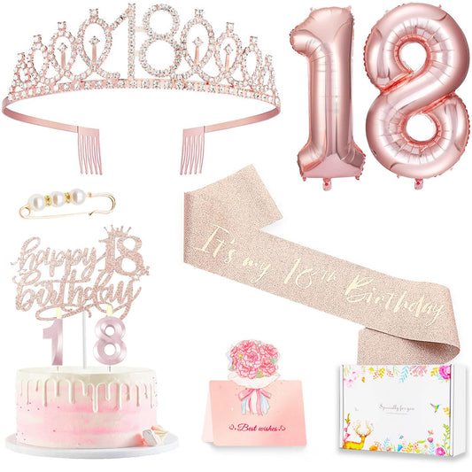Awfrky rose gold 18th crown with secure combs for lasting wear.