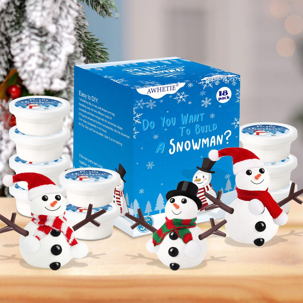 AWHETIE snowman Santa hat and scarf finishing cozy outfits for crafts.