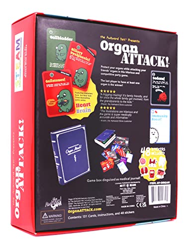 The Awkward Yeti Organ Attack cards in hand during play