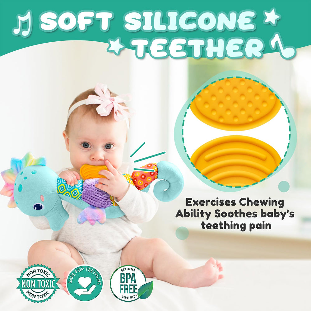 AWOTOY Seahorse colorful body and textures spark visual exploration and grip practice.