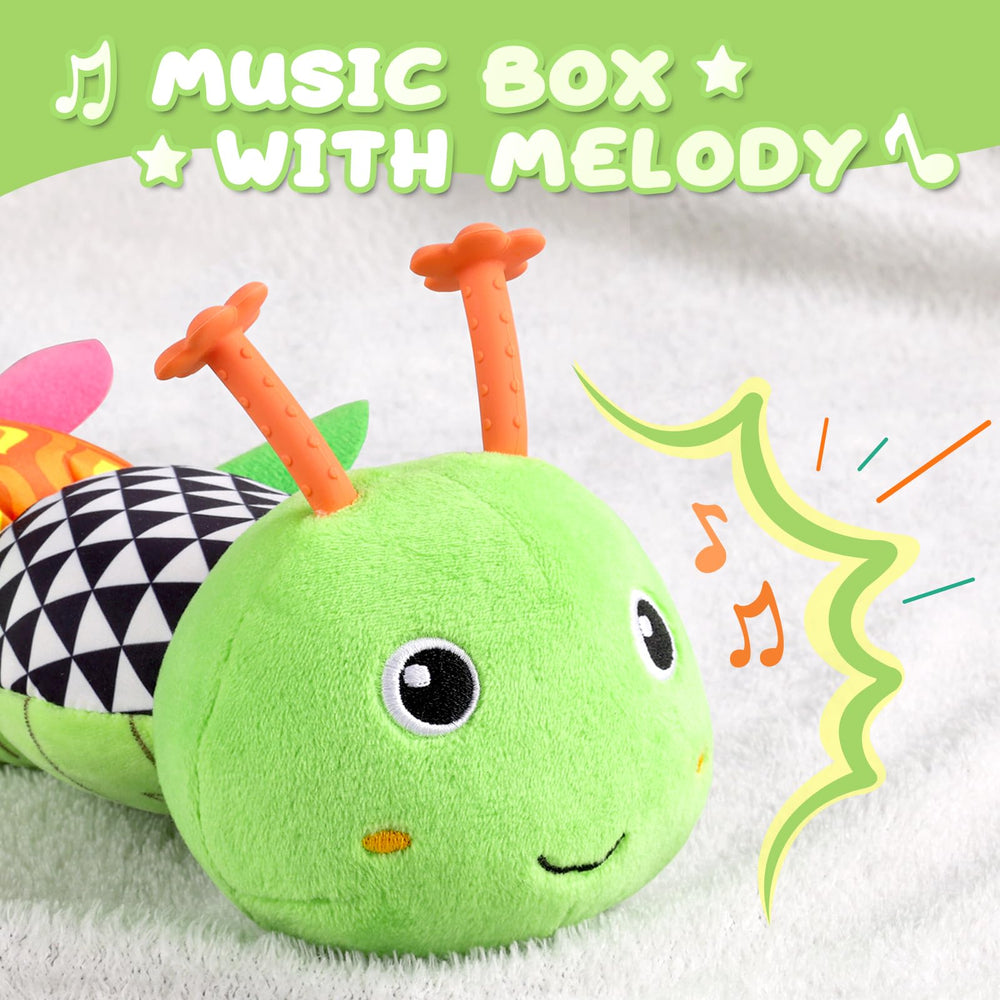 AWOTOY caterpillar body displays crinkle texture for tactile exploration