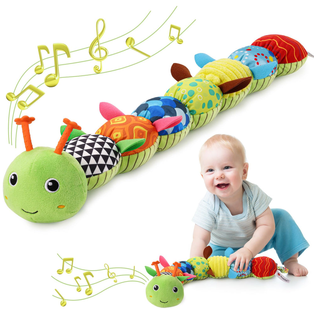AWOTOY Caterpillar head with built-in lullaby music for soothing moments