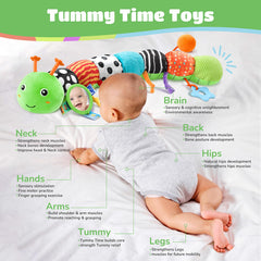 AWOTOY caterpillar mirror engages baby while encouraging self-awareness during play.