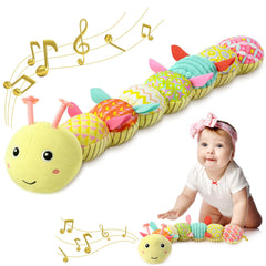 AWOTOY Caterpillar musical head soothes newborns with a gentle lullaby.