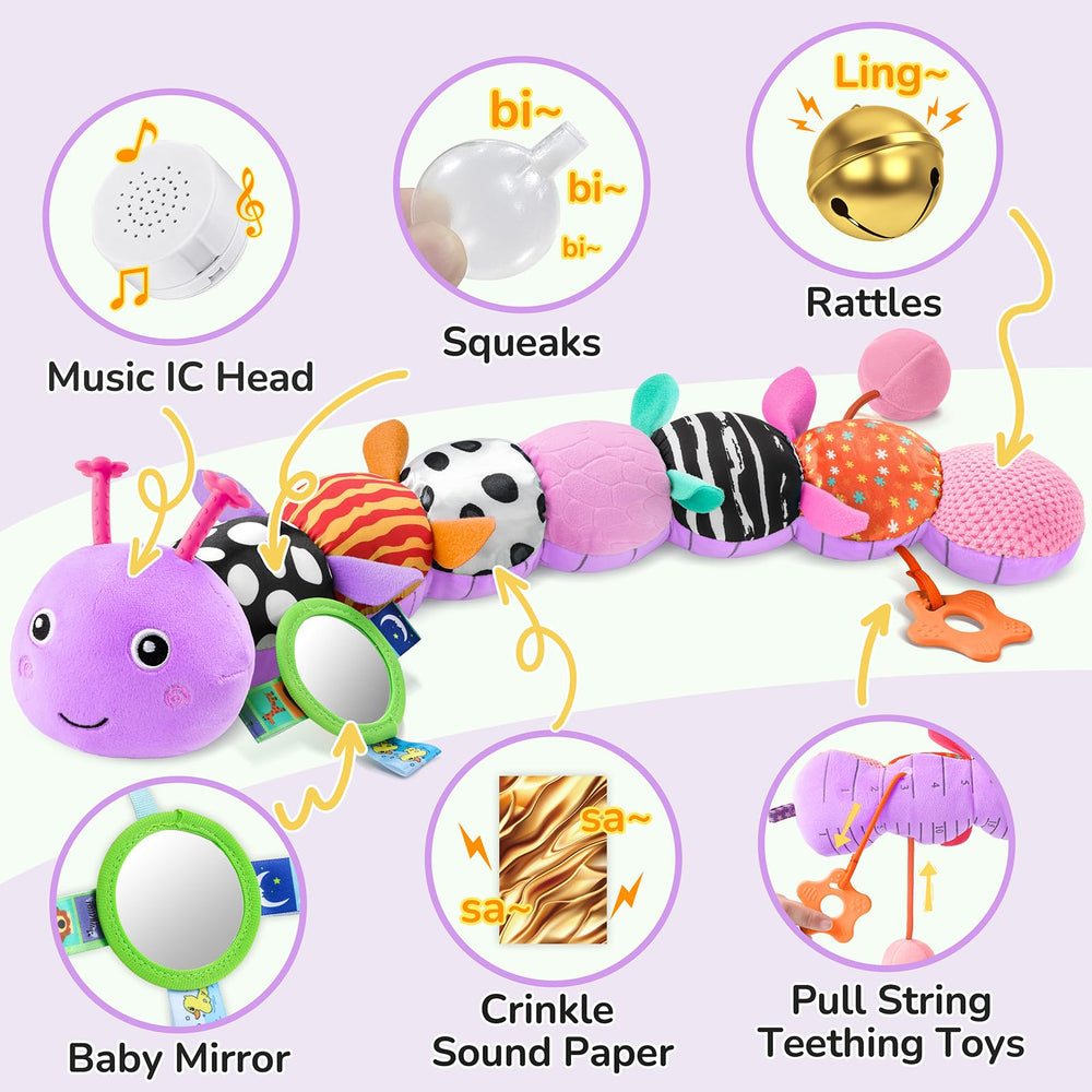AWOTOY caterpillar rattle ends for gentle auditory tracking
