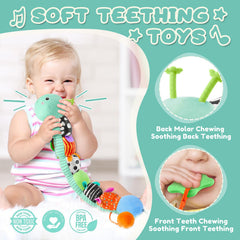 AWOTOY Caterpillar rattle and teether provide soothing relief and teething comfort