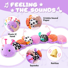 AWOTOY caterpillar textured pull-strings invite tactile exploration