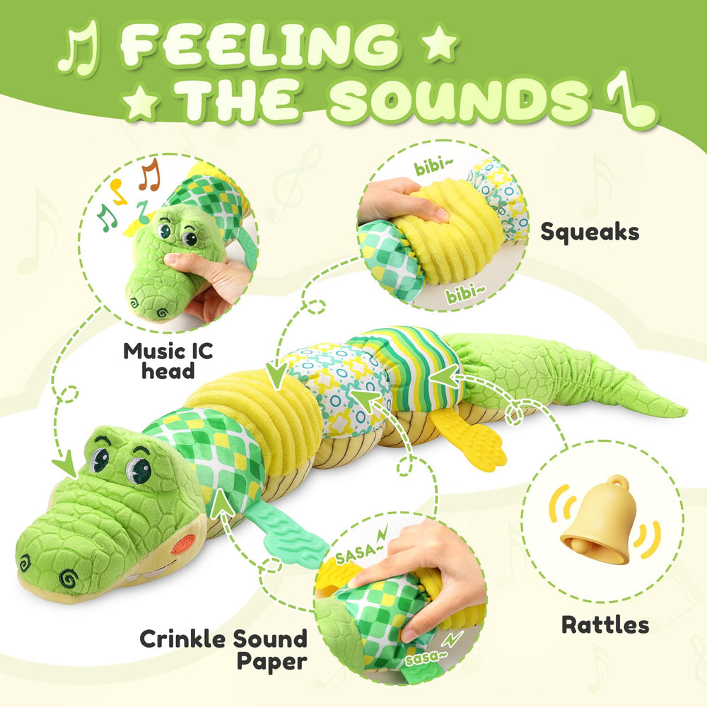 AWOTOY crocodile sensory body rattle enhances auditory awareness during play