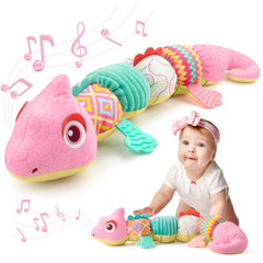 AWOTOY dinosaur musical stuffed toy with soothing melodies for newborn play