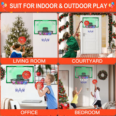 Awsoo door-mount mini hoop showing spring-loaded action for real shots.