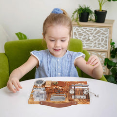 AXEARTE Busy Board locks promote practical life skills through safe manipulation