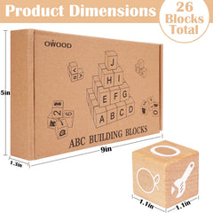AXEARTE wooden blocks with smooth rounded edges ensure gentle handling.