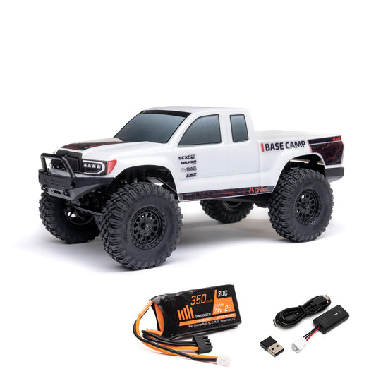Axial SCX24 Base Camp 4x4 body with stylish scale detailing for enthusiasts.