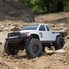 Axial SCX24 Base Camp 4x4 durable body demonstrates hinged access for easy maintenance.