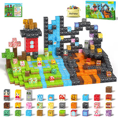 Axirata 208pcs magnetic blocks for creative building and STEM learning