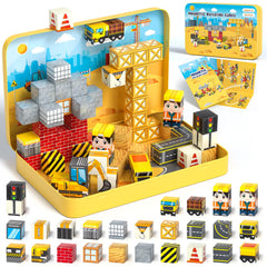 Axirata 60pcs travel set with iron box for easy on-the-go play