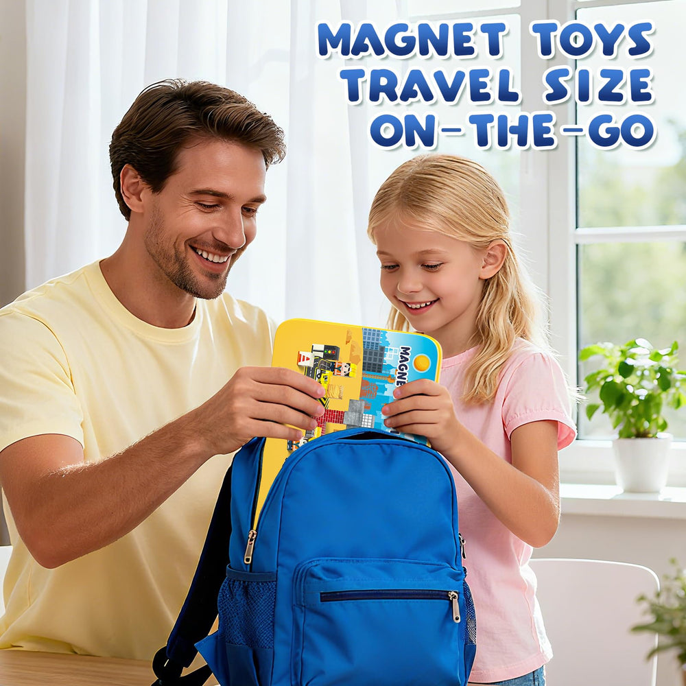 Axirata portable magnetic tiles base showing easy storage and setup