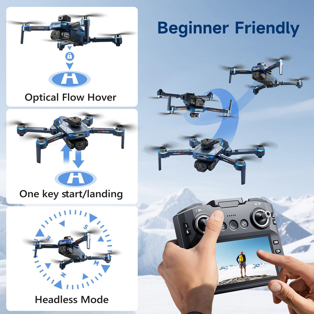 AXNEN Mini Drone folds compactly for easy travel and storage.