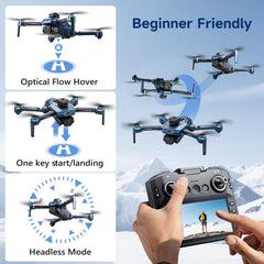 AXNEN Mini Drone folds compactly for easy travel and storage.