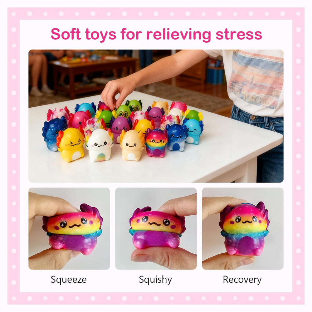 Bright Axolotl squishy toys ideal for classroom rewards