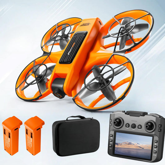 AxrumRC drone with large-screen remote guiding beginners with immersive flight view.