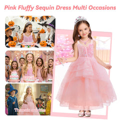 Axwcon Glinda dress ideal for Christmas, Halloween, and cosplay events