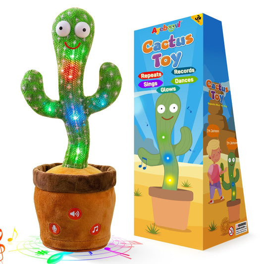Ayeboovi dancing talking cactus toy dances and sings to engage babies during playtime