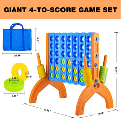 Ayeboovi giant 4-in-a-row sturdy legs stabilize gameplay on any surface.