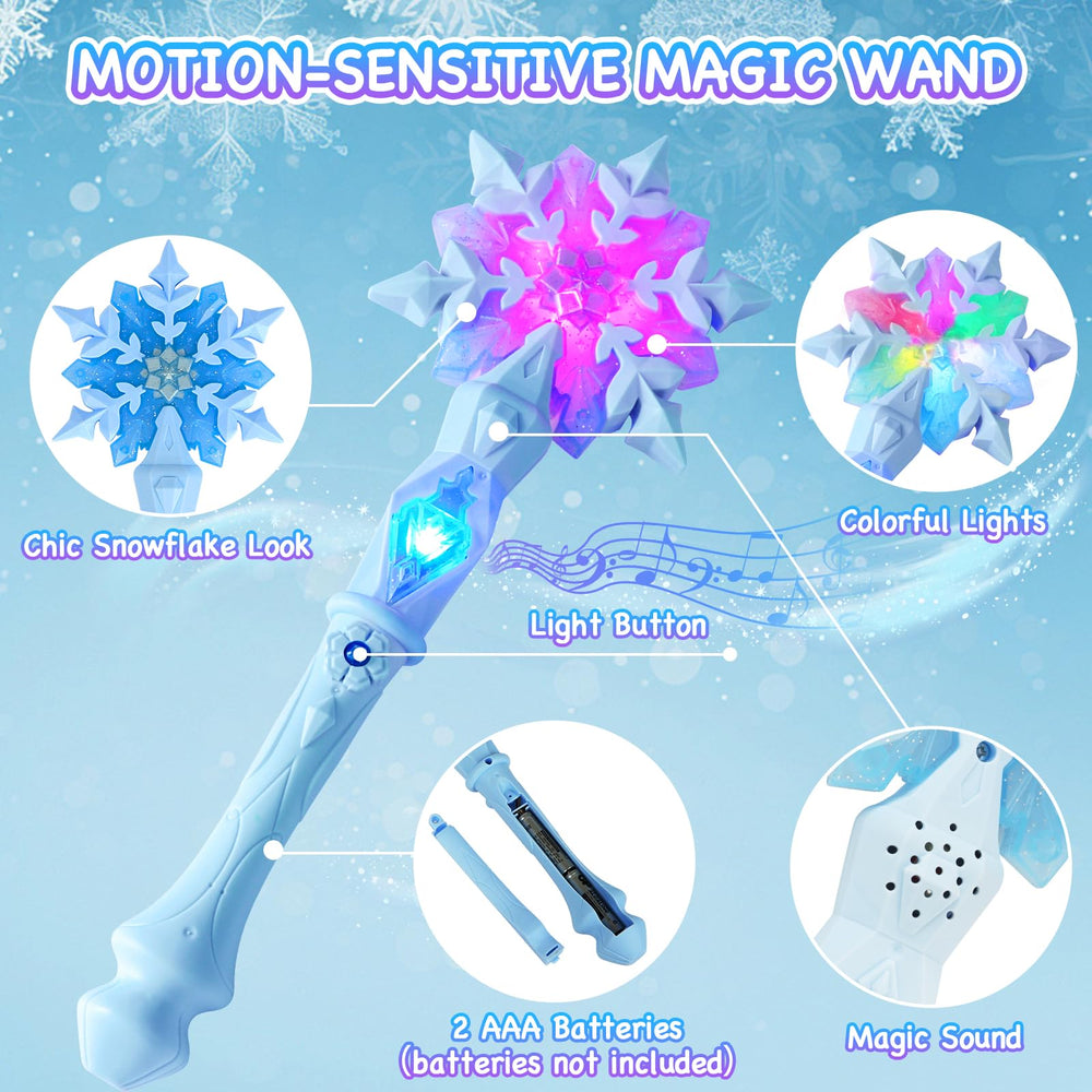 Ayrvocy Elsa crown, gloves, and mask complete the royal outfit