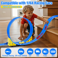 Flexible loops and curves demonstrate momentum and gravity concepts.