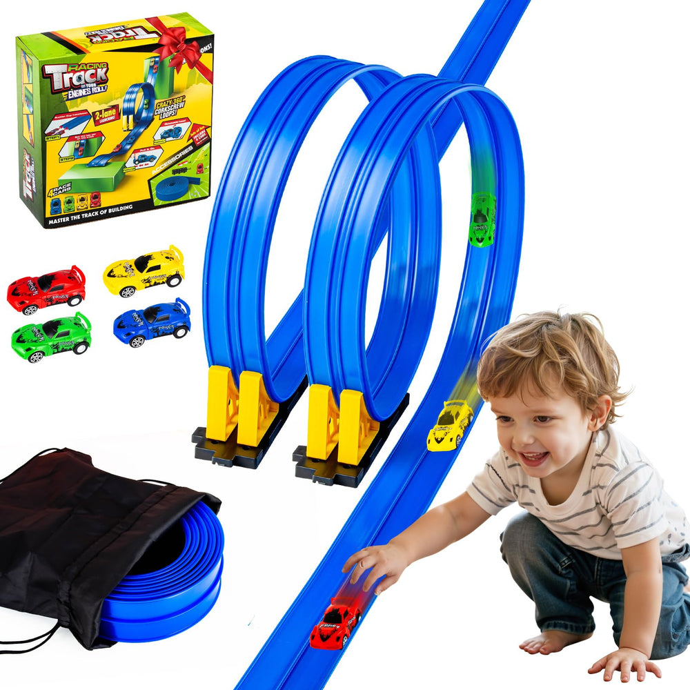 Aywewii Flex Tracks roll-up track laid flat for quick setup.