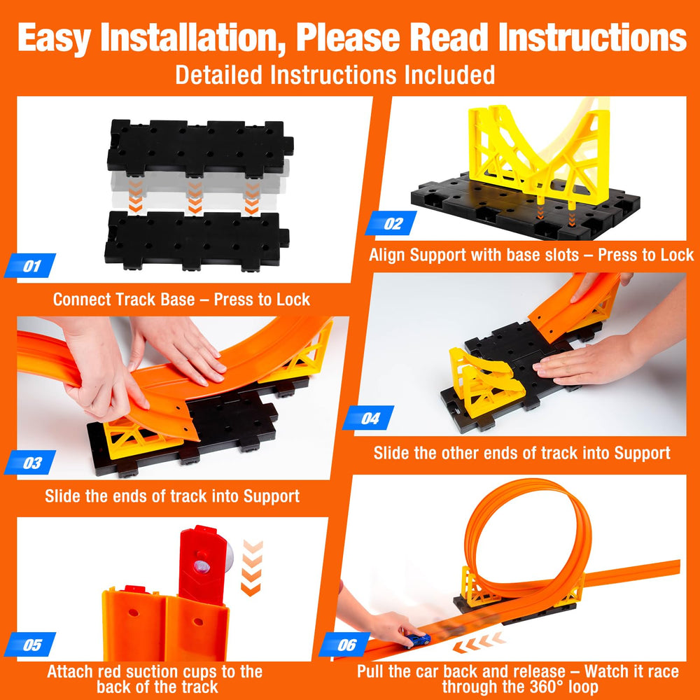 Aywewii track supports stabilizing the layout