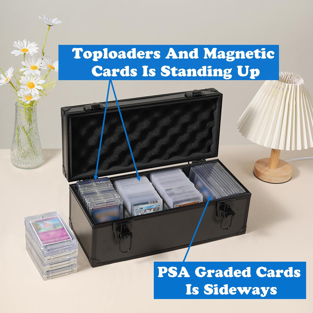 Azamou sponge partitions show adjustable space for 3x4 toploaders.