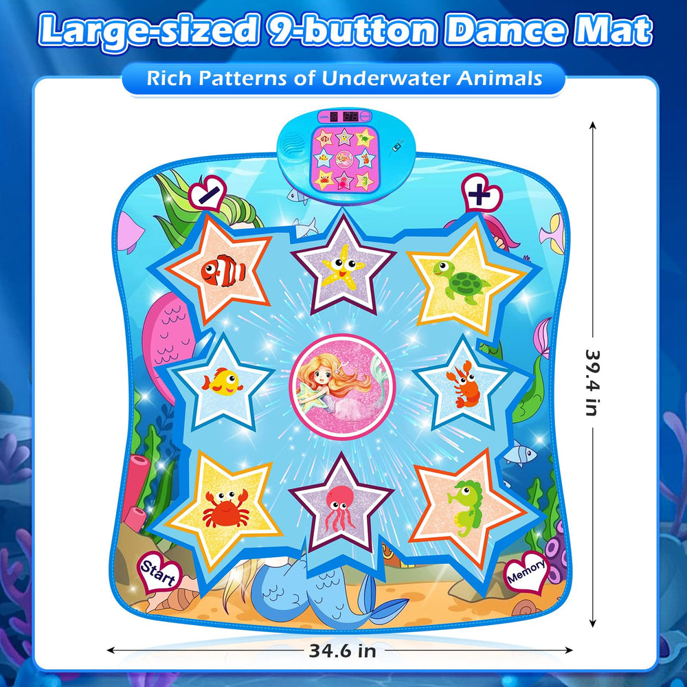 AZBFAN dance mat featuring sea-life patterns to spark imagination.