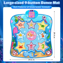AZBFAN dance mat featuring sea-life patterns to spark imagination.