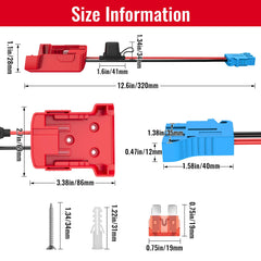 Azocek battery adapter attached to Milwaukee battery demonstrating a snug fit.