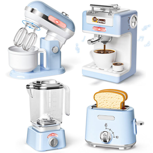 B Bascolor coffee maker with sound and lights for immersive pretend play.