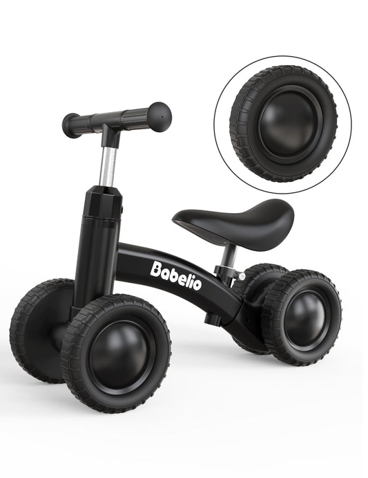 BABELIO Baby Balance Bike with off-roader design for confident indoor and outdoor rides.