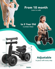 BABELIO balance bike with durable TPE wheels for stable rides on multiple surfaces.