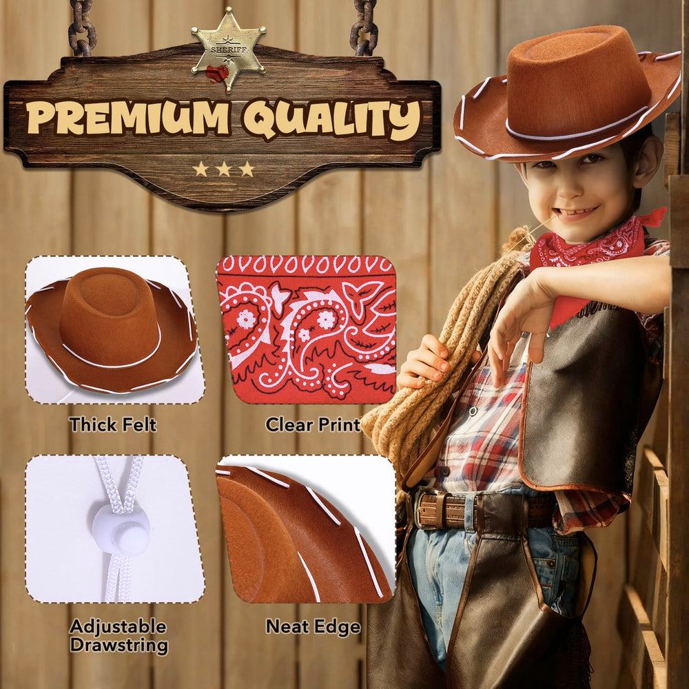 Babelshar cowgirl costume set combines hat and scarf for imaginative outfits