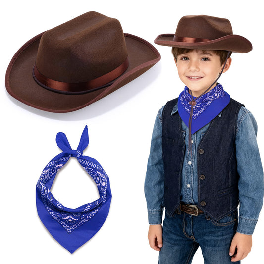 Babelshar toddler cowboy hat with curved brim for classic style and sun shade