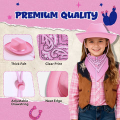 Babelshar toddler hat with bandana worn together for Western look