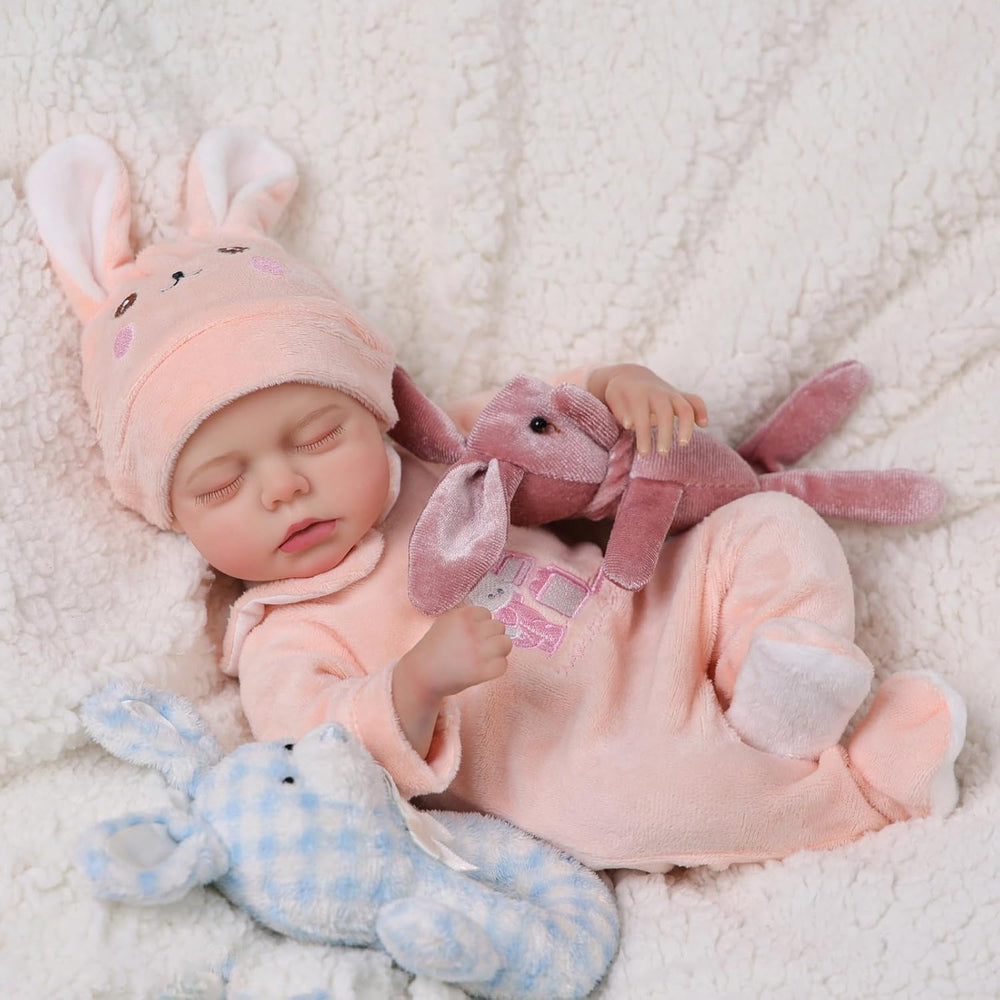 Babeside 12inch lifelike reborn doll face close-up with veins for authentic preemie look
