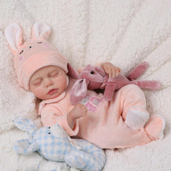 Babeside 12inch lifelike reborn doll face close-up with veins for authentic preemie look