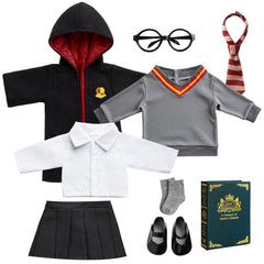 BABESIDE 18-inch doll robe with satin lining enhances realistic dress-up play