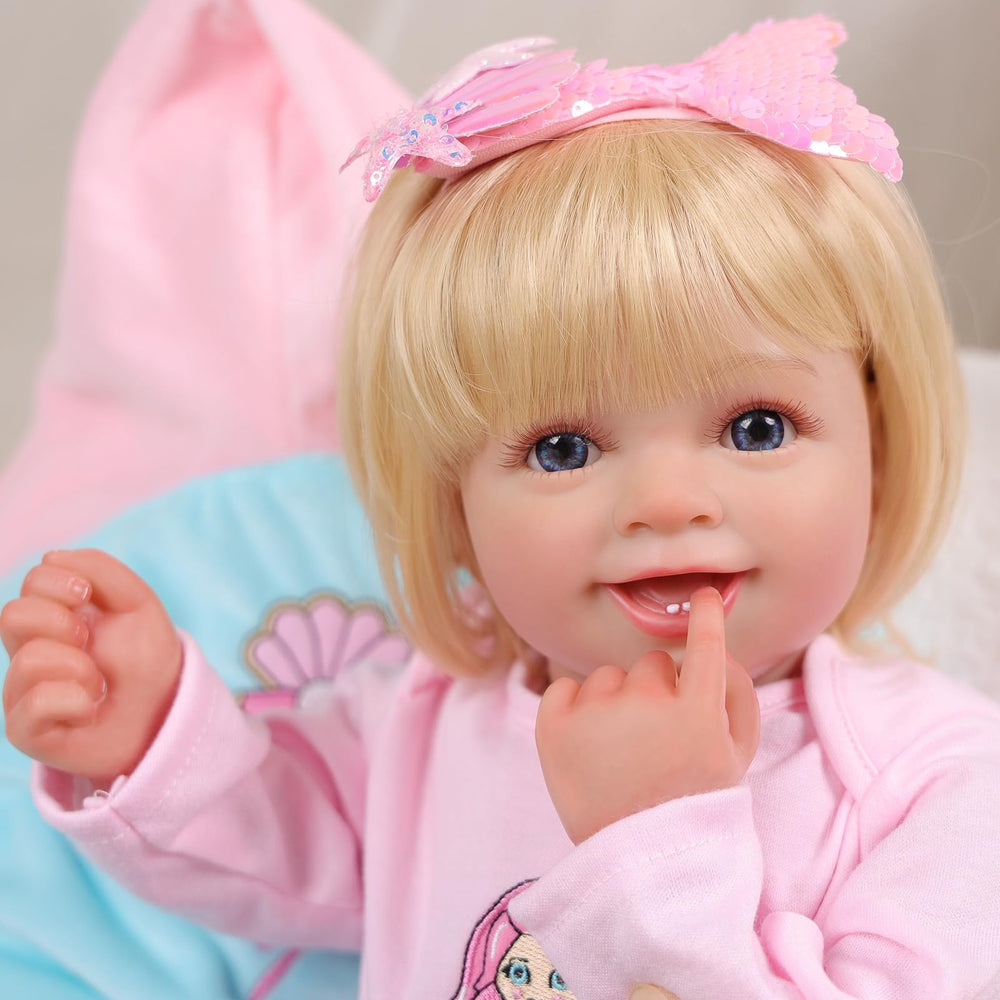BABESIDE 20-inch doll body in soft vinyl and cloth for realistic cuddling.